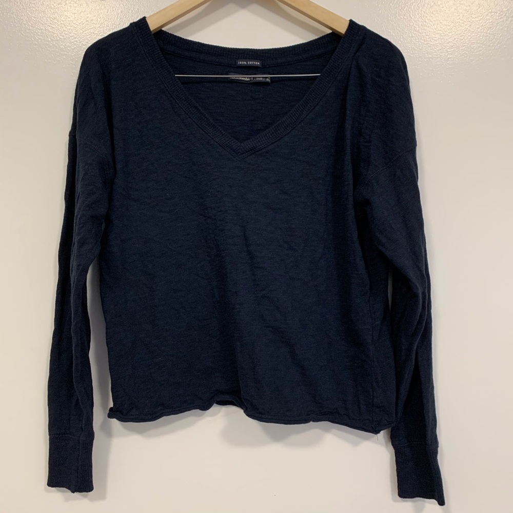 Abercrombie & Fitch Navy Blue Crop Top